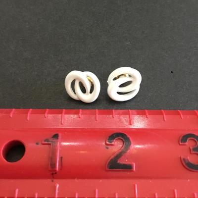 Vintage Napier white enamel stud earrings