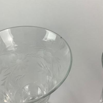 K38 Floral Etched Crystal Stemware