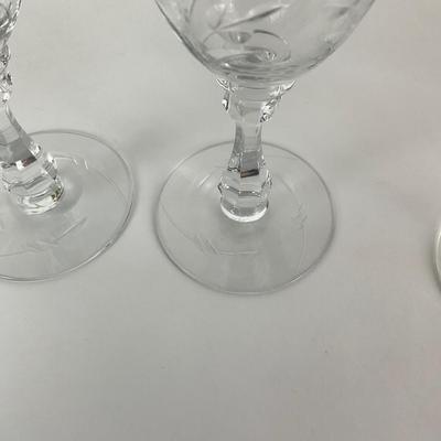 K38 Floral Etched Crystal Stemware