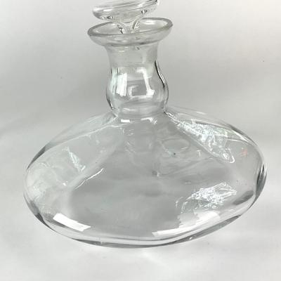 K39 Decanter and Floral Etched Crystal Stemware Lot