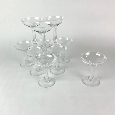 K41 Vintage Hollow Stem Cut Crystal Champagne Coupes