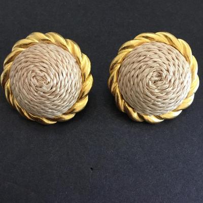 Ellen Designs clip on earrings vintage designer