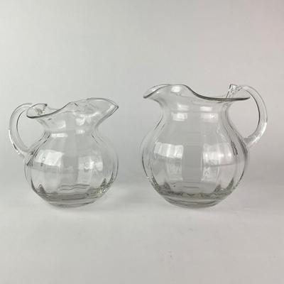 K50 Pair of Glass Pitchers