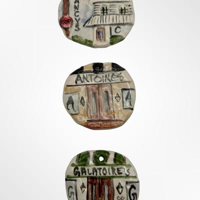 Hand-Painted New Orleans Wall Plaques (Set of 4)