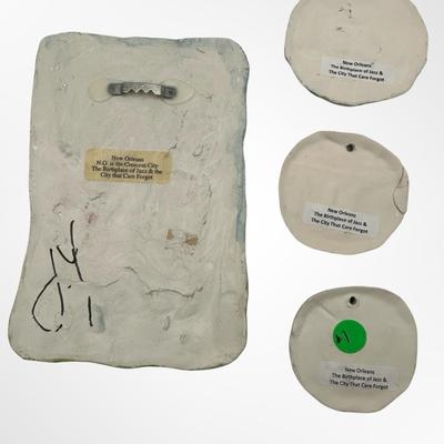 Hand-Painted New Orleans Wall Plaques (Set of 4)