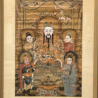 The Jade Emperor: A Sacred Thangka on Rice Paper