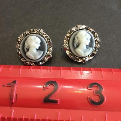 Vintage cameo earrings
