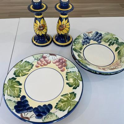 Made in Italy Pasta bowls, plates, candlesticks