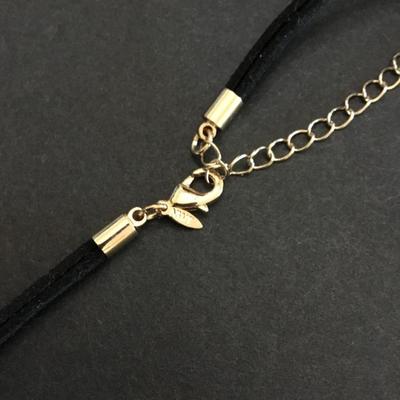 NWT super cute baby pink, black, gold, toned statement, necklace