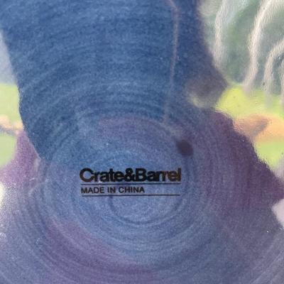 Crate & Barrel Navy/Cream Plates