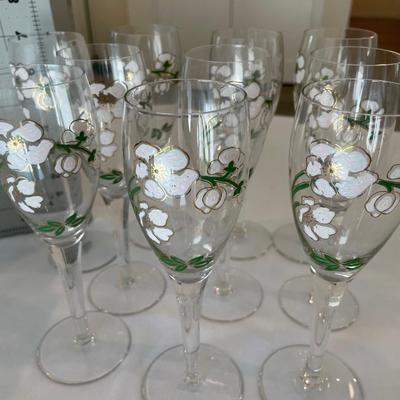 Hand Painted Glass Flutes