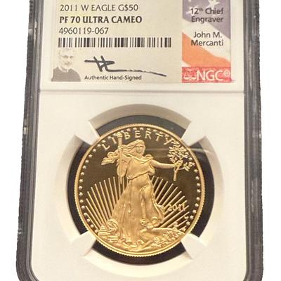 2011-W $50 Gold Eagle – NGC PF70 Ultra Cameo | 1 oz Proof | Perfect Grade | U.S. Mint