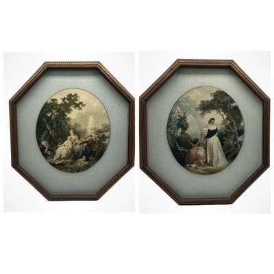 Pair of Vintage Prints by Hilair – Les Trésors D’Art