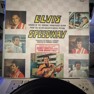 Sale Photo Thumbnail #17: Album Speedway, an original soundtrack album from the Metro-Goldwyn-Mayer picture of the same name, featuring Elvis Presley. The album, released by RCA Victor in both mono and stereo (LPM/LSP 3989) on June 25, 1968, serves as the soundtrack for the 1968 f