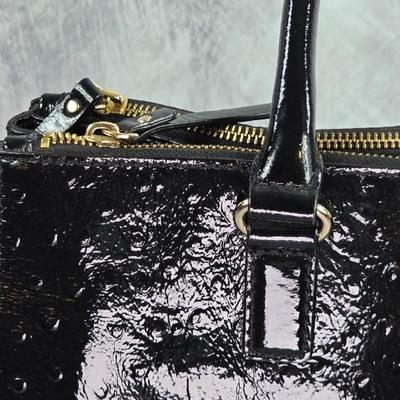 Lot 31: Kate Spade Black Patent Leather Ostrich Purse