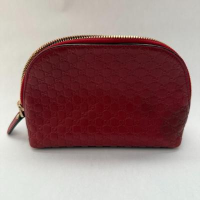 Gucci Leather Cosmetic Pouch - Red