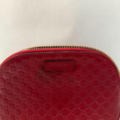 Gucci Leather Cosmetic Pouch - Red