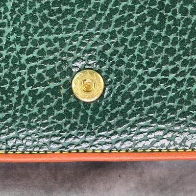 Lot 18: DOONEY & BOURKE - Classic Green Brown Pebbled Leather Clutch Wallet