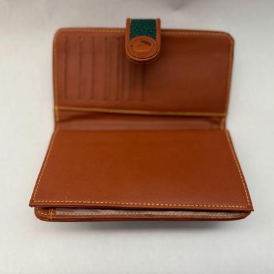 DOONEY & BOURKE - Green Brown Pebbled Leather Clutch Bag