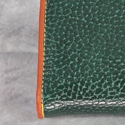 Lot 18: DOONEY & BOURKE - Classic Green Brown Pebbled Leather Clutch Wallet