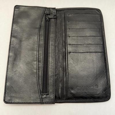 Chanel Matelasse Coco Mark Fold Long Wallet Lambskin Black CC Logo