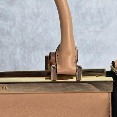Lot 36: Michael Kors - Lana Medium Leather Tote Bag in Tan & Black