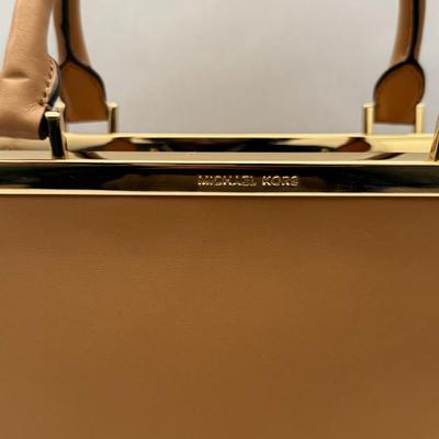 Michael Kors - Lana Medium Leather Tote Bag in Tan & Black