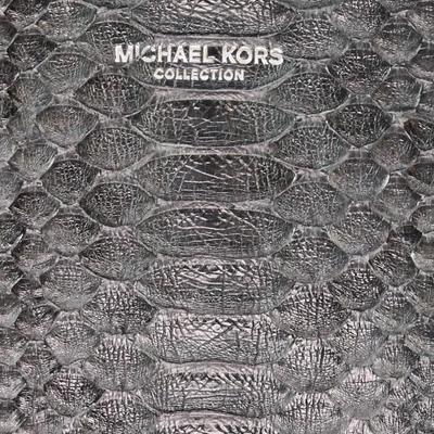 Lot 37: 2015 Michael Kors Collection - GRACIE Large Genuine Python Leather Tote, Graphite/Black
