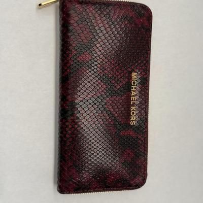 Michael Kors Collection - Medium Gracie Burgundy Leather Tote Purse (with Wallet)