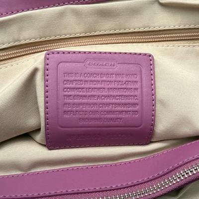 Coach Soho Pleated Lilac Leather Satchel Bag - Pink