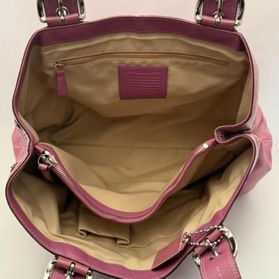 Coach Soho Pleated Lilac Leather Satchel Bag - Pink