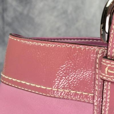 Lot 40: Coach Soho Pleated Lilac Leather Satchel Bag - Pink