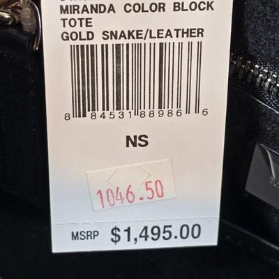 Lot 47: Michael Kors Collection - Miranda Snake Skin Tote