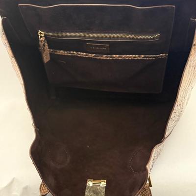 Michael Kors Collection - Brown Large Miranda Leather Brown Black Tote Suntan