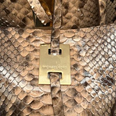 Michael Kors Collection - Brown Large Miranda Leather Brown Black Tote Suntan