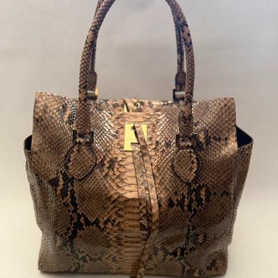 Michael Kors Collection - Brown Large Miranda Leather Brown Black Tote Suntan