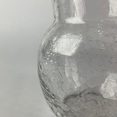 054 Crackle Glass Pitcher