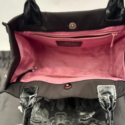 My Flat in London By Brighton - Black Queen Bee Tote - Nylon/Lacquer Handbag