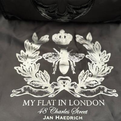My Flat in London By Brighton - Black Queen Bee Tote - Nylon/Lacquer Handbag
