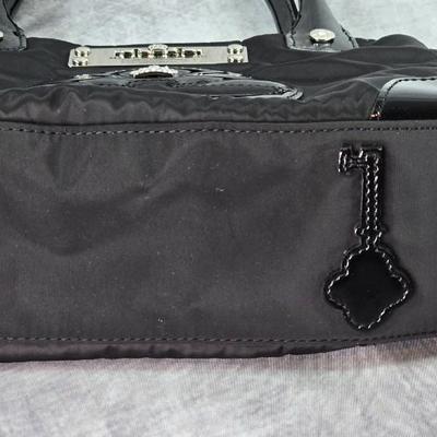 Lot 50: My Flat in London By Brighton - Black Queen Bee Tote - Nylon/Lacquer Handbag