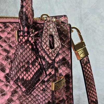 Lot 51: Michael Kors Collection - Python Handle Bag - Pink