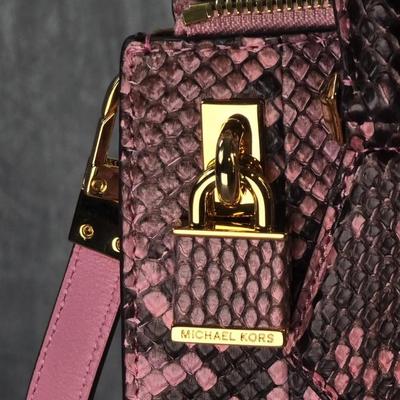 Lot 51: Michael Kors Collection - Python Handle Bag - Pink