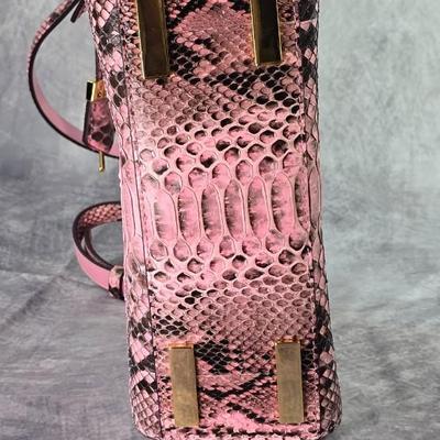 Lot 51: Michael Kors Collection - Python Handle Bag - Pink
