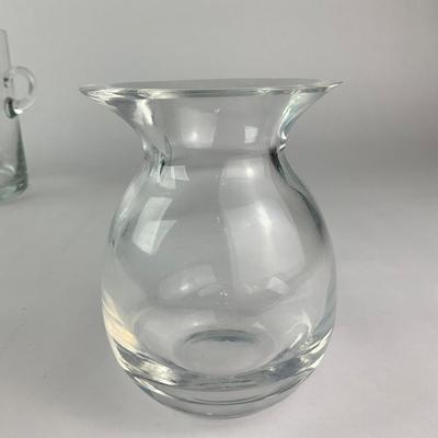 059 Glass Vases and Champagne Bucket