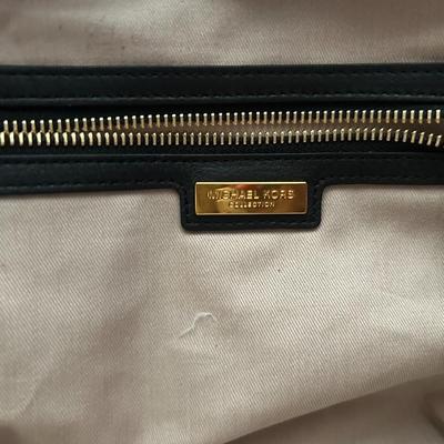 Michael Kors Collection - Lexi Large Sueded Snakeskin Satchel - Black Handbag