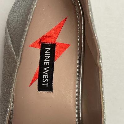 Nine West Lightning Bolt Glitter Loafers - Size 8W