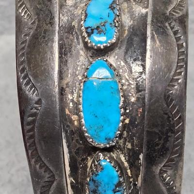 Lot 3: Native American Inspired Timex Watch with Accent Stones