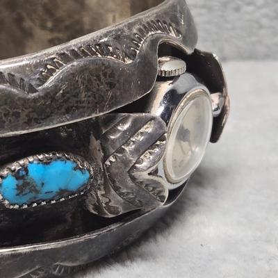 Lot 3: Native American Inspired Timex Watch with Accent Stones