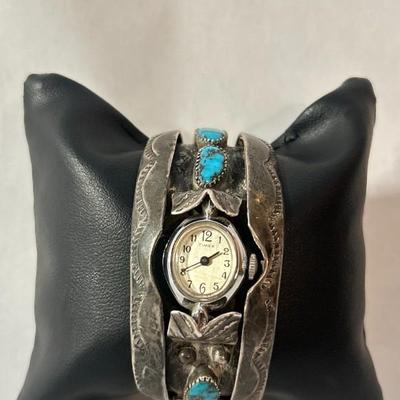Timex - Silver/Turquoise Watch