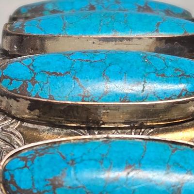 Lot 35: Native American Fashion Bracelet with Stones